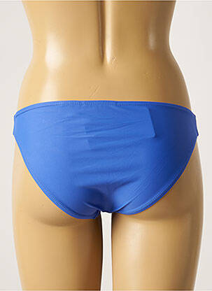 Bas de maillot de bain effet matière satinée culotte bleu SUN PROJECT femme
