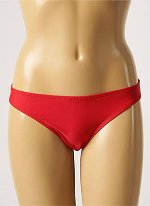 Bas de maillot de bain effet matière satinée culotte rouge SUN PROJECT femme