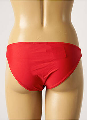 Bas de maillot de bain effet matière satinée culotte rouge SUN PROJECT femme