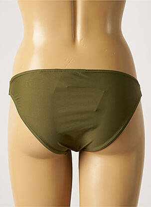 Bas de maillot de bain effet matière satinée culotte vert SUN PROJECT femme