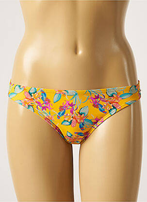 Bas de maillot de bain imprimé fleurs culotte jaune SUN PROJECT femme