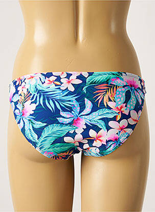 Bas de maillot de bain imprimé fleurs culotte bleu SUN PROJECT femme