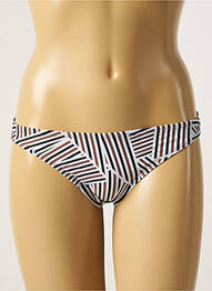 Bas de maillot de bain imprimé rayures culotte noir SUN PROJECT femme
