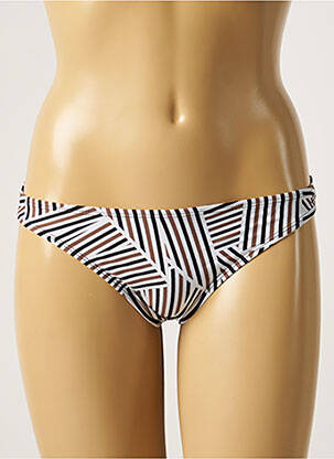 Bas de maillot de bain imprimé rayures culotte noir SUN PROJECT femme