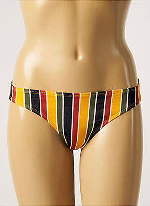 Bas de maillot de bain effet matière satinée culotte jaune SUN PROJECT femme