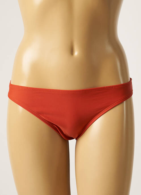 Bas de maillot de bain effet matière satinée culotte orange SUN PROJECT femme