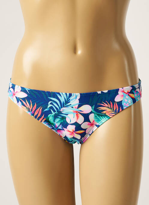 Bas de maillot de bain imprimé fleurs culotte bleu SUN PROJECT femme