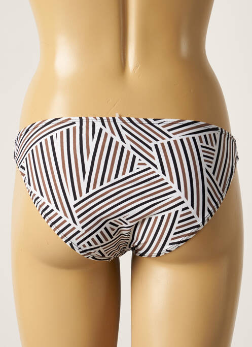 Bas de maillot de bain imprimé rayures culotte noir SUN PROJECT femme