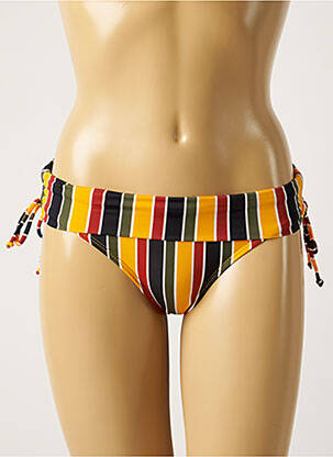 Bas de maillot de bain tissage satiné culotte jaune SUN PROJECT femme