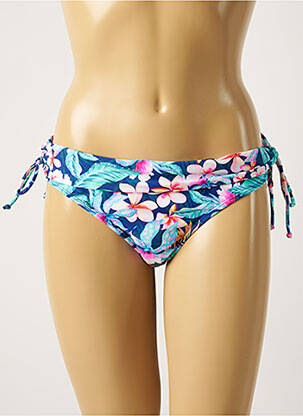 Bas de maillot de bain imprimé fleurs culotte bleu SUN PROJECT femme