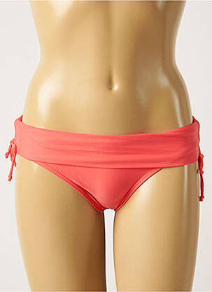 Bas de maillot de bain effet matière satinée culotte rose SUN PROJECT femme