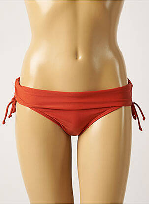 Bas de maillot de bain effet matière satinée culotte orange SUN PROJECT femme