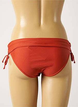 Bas de maillot de bain effet matière satinée culotte orange SUN PROJECT femme