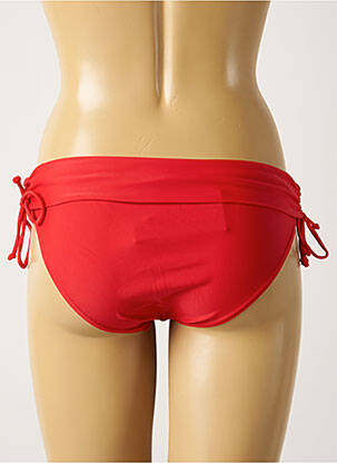 Bas de maillot de bain effet matière satinée culotte rouge SUN PROJECT femme