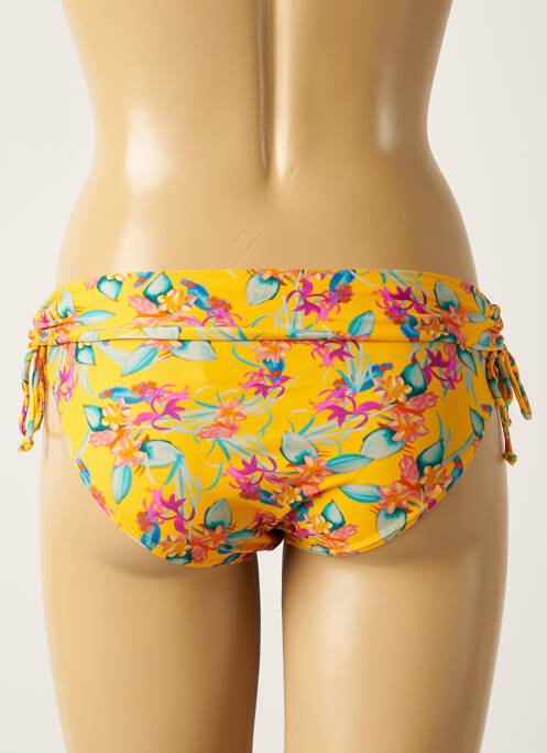 Bas de maillot de bain imprimé fleurs culotte jaune SUN PROJECT femme