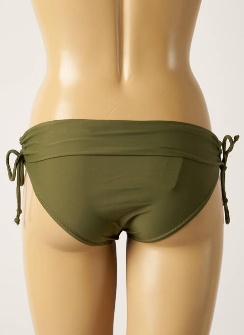 Bas de maillot de bain effet matière satinée culotte vert SUN PROJECT femme