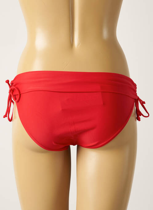 Bas de maillot de bain effet matière satinée culotte rouge SUN PROJECT femme