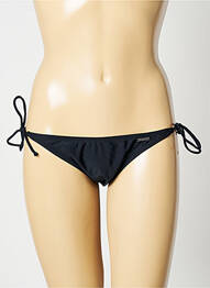Bas de maillot de bain effet matière satinée bikini noir SUN PROJECT femme