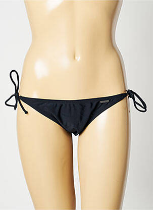Bas de maillot de bain effet matière satinée bikini noir SUN PROJECT femme