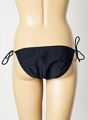 Bas de maillot de bain effet matière satinée bikini noir SUN PROJECT femme