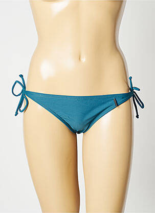 Bas de maillot de bain effet matière satinée bikini vert SUN PROJECT femme