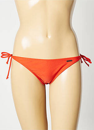Bas de maillot de bain effet matière satinée bikini orange SUN PROJECT femme
