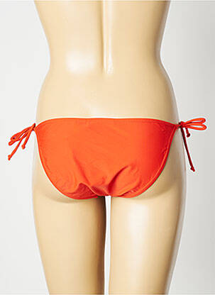 Bas de maillot de bain effet matière satinée bikini orange SUN PROJECT femme