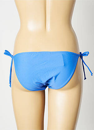 Bas de maillot de bain effet matière satinée bikini bleu SUN PROJECT femme