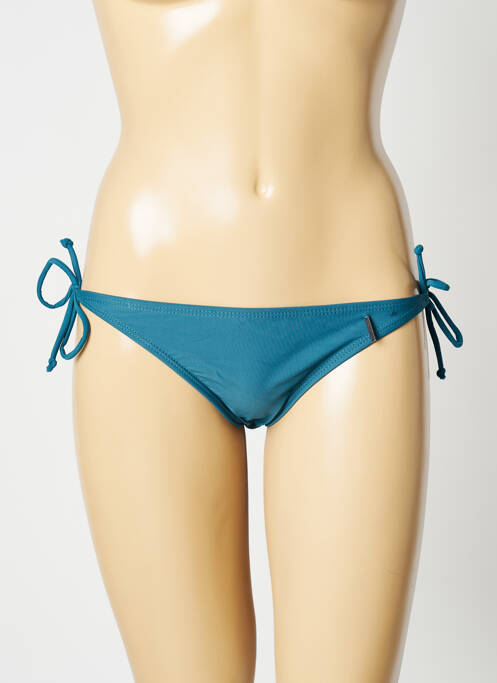 Bas de maillot de bain effet matière satinée bikini vert SUN PROJECT femme