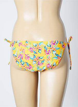 Bas de maillot de bain imprimé fleurs bikini jaune SUN PROJECT femme