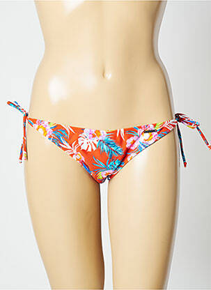 Bas de maillot de bain imprimé tie and dye bikini orange SUN PROJECT femme