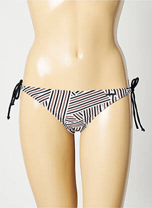 Bas de maillot de bain imprimé rayures bikini noir SUN PROJECT femme