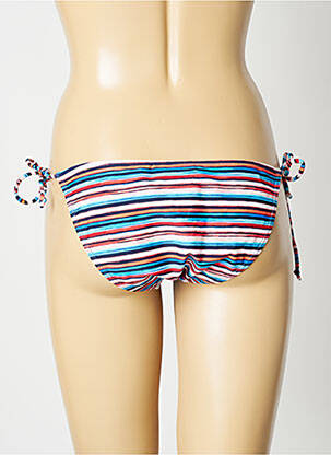 Bas de maillot de bain effet matière satinée bikini bleu SUN PROJECT femme