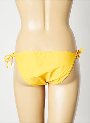 Bas de maillot de bain effet matière satinée bikini jaune SUN PROJECT femme