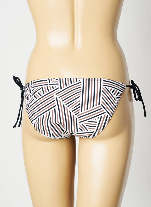 Bas de maillot de bain imprimé rayures bikini noir SUN PROJECT femme