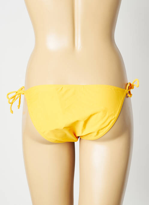 Bas de maillot de bain effet matière satinée bikini jaune SUN PROJECT femme