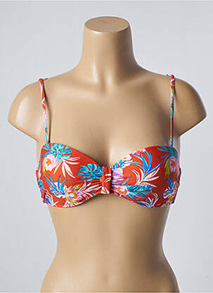 Haut de maillot de bain stretch haut bandeau orange SUN PROJECT femme