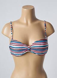 Haut de maillot de bain stretch haut bandeau bleu SUN PROJECT femme
