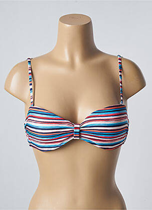 Haut de maillot de bain stretch haut bandeau bleu SUN PROJECT femme