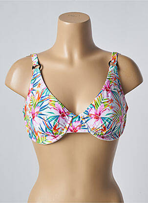 Haut de maillot de bain stretch haut soutien-gorge balconnet blanc SUN PROJECT femme