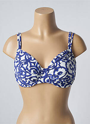 Haut de maillot de bain stretch haut soutien-gorge emboitant bleu MARYAN MEHLHORN femme