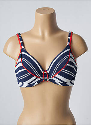 Haut de maillot de bain stretch haut soutien-gorge emboitant bleu PRIMADONNA femme