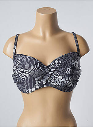 Haut de maillot de bain stretch haut soutien-gorge moulé gris FANTASIE femme