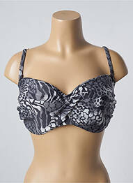 Haut de maillot de bain stretch haut soutien-gorge moulé gris FANTASIE femme