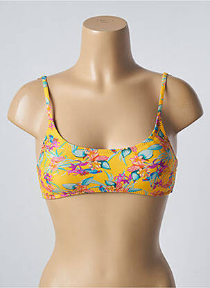Haut de maillot de bain stretch haut bandeau jaune SUN PROJECT femme