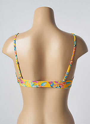 Haut de maillot de bain stretch haut bandeau jaune SUN PROJECT femme