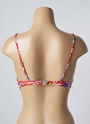 Haut de maillot de bain stretch haut soutien-gorge push-up orange SUN PROJECT femme