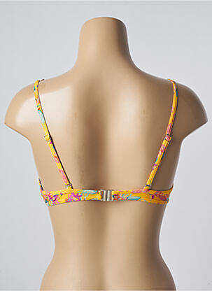 Haut de maillot de bain stretch haut soutien-gorge push-up jaune SUN PROJECT femme