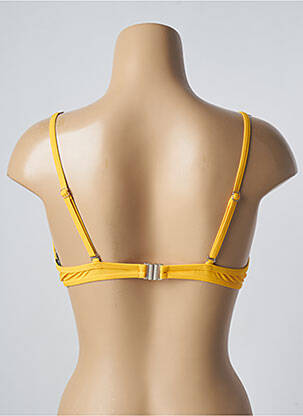 Haut de maillot de bain stretch haut soutien-gorge push-up jaune SUN PROJECT femme