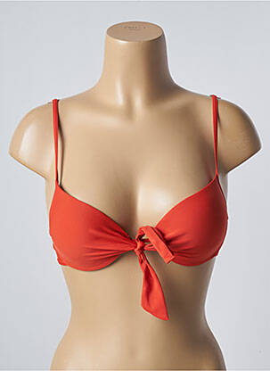 Haut de maillot de bain stretch haut soutien-gorge push-up orange SUN PROJECT femme